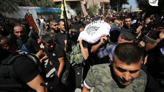 تشييع جثمان الشهيد حمد أبو جلدة الذي ارتقى متأثرا بإصابته في جنين