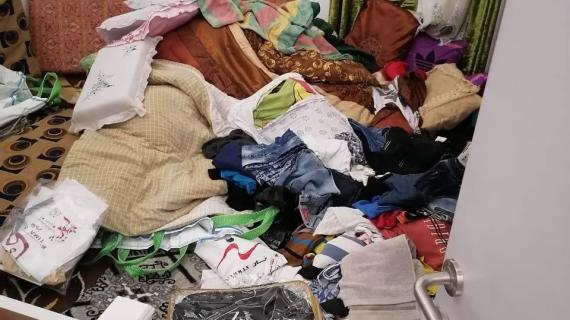 آثار الخراب الذي أحدثته قوات الاحتلال في منزل لعائلة النجار بقرية يتما جنوب نابلس