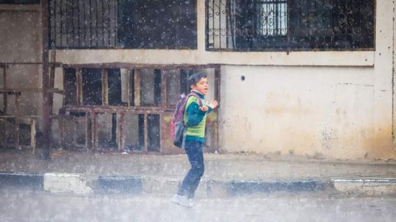 الأجواء الماطرة في قطاع غزة