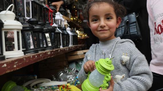 جانب من استقبال سكان قطاع غزة لشهر رمضان المبارك