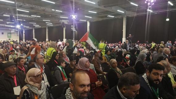 الآلاف يشاركون في فعاليات الدورة الـ20 من مؤتمر فلسطينيي أوروبا تحت شعار (75عاماً.. وإنّا لعائدون) بمدينة مالمو في السويد