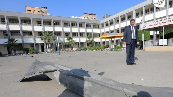 أضرار في مدرسة ذات الصواري شمال غرب غزة إثر القصف الإسرائيلي