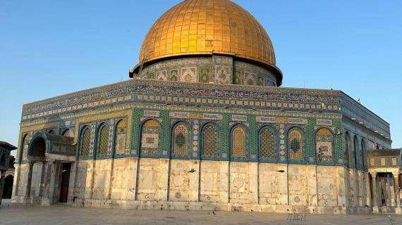 من أجواء الرحاب المباركة في المسجد الأقصى صباح اليوم