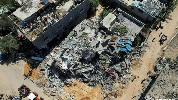 تصوير جوي لآثار دمار عدوان الاحتلال الإسرائيلي على قطاع غزة