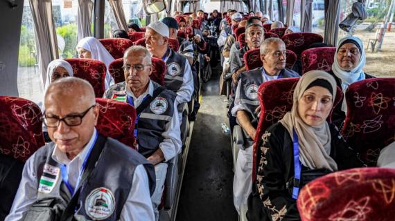 من سفر حجاج قطاع غزة عبر معبر رفح البري إلى الديار الحجازية