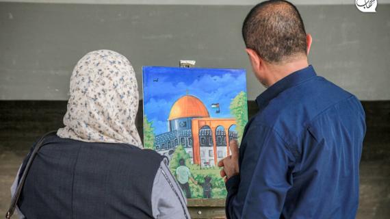 "حكاية لاجئ".. معرض فني في غزة يسلط الضوء على قضية اللاجئين الفلسطينيين