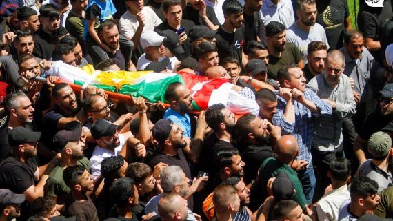 تشييع الشهيد بدر المصري الذي ارتقى برصاص الاحتلال في نابلس