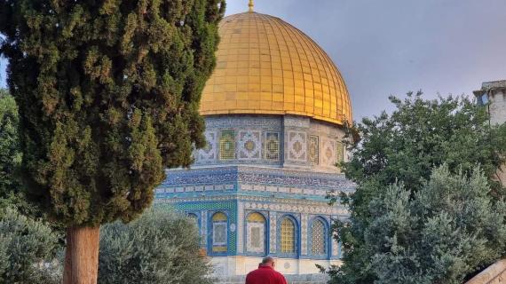 من باحات المسجد الأقصى المبارك هذا الصباح