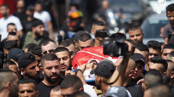 جماهير شعبنا تشيع جثمان الشهيد المشتبك مصطفى الكستوني في جنين