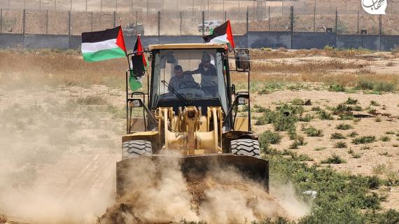 استكمال تجهيز أماكن مخيمات العودة في مخيم ملكة شرق مدينة غزة