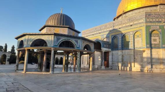 باحات المسجد الأقصى المبارك صباح اليوم