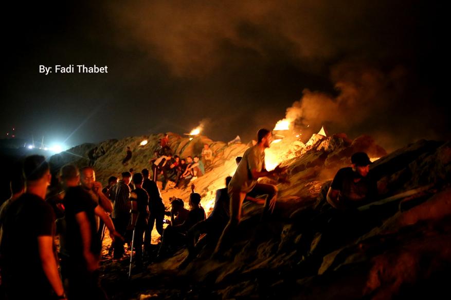 إصابات خلال فعاليات "الإرباك الليلي" على حدود غزة