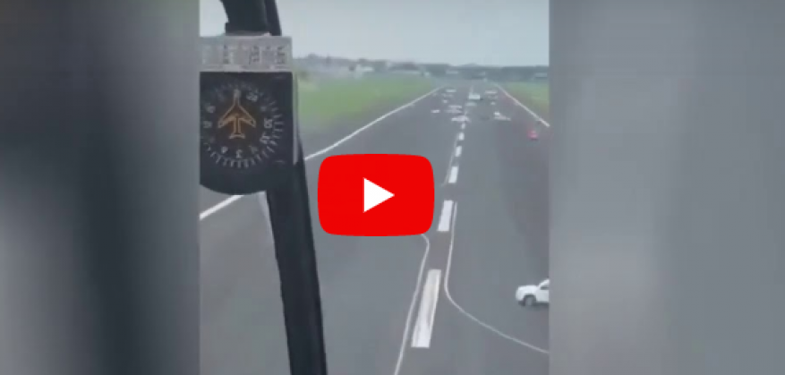 شاهد مطار يلجأ لوضع مركبات على المدرج لمنع هبوط طائرة إسبانية