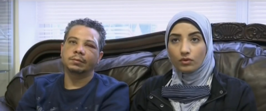 أمريكية تهاجم عائلة عربية في نيويورك وتنزع حجاب الزوجة وتشتم المسلمين