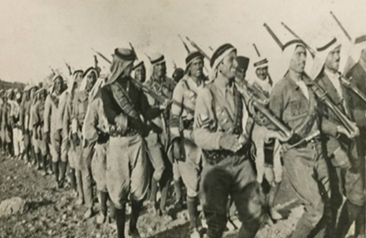 مقاتلون فلسطينيون أثناء الثورة العربية الكبرى (1936-1939م)